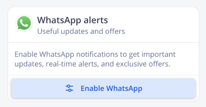 WhatsApp Opt In RP Dashboard