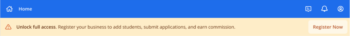 Register your business banner on the ApplyBoard recruitment partner dashboard