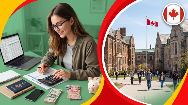 American student completing a FAFSA application to study in Canada