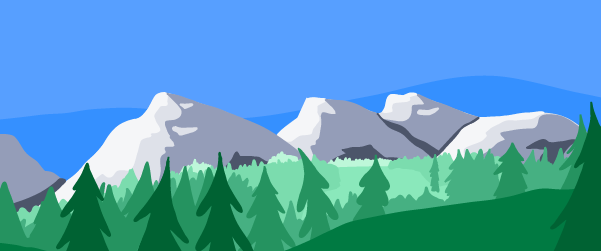 Drawing of Canadian Mountains