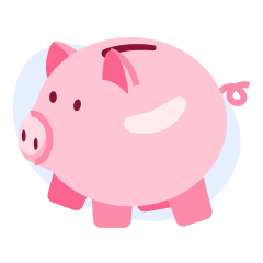 Image of pink piggy bank